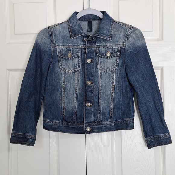 United Colors Of Benetton Other - BENETTON JEANS Kids Snap Front Denim Jacket Size (M 7/8)